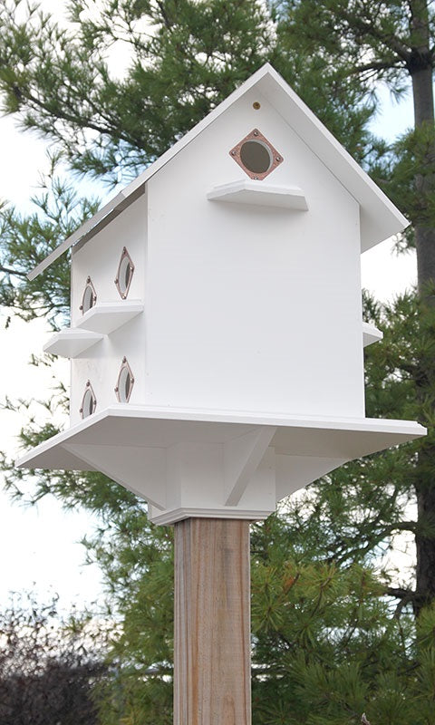 Purple Martin Mansion with Hammered Copper Colored Roof