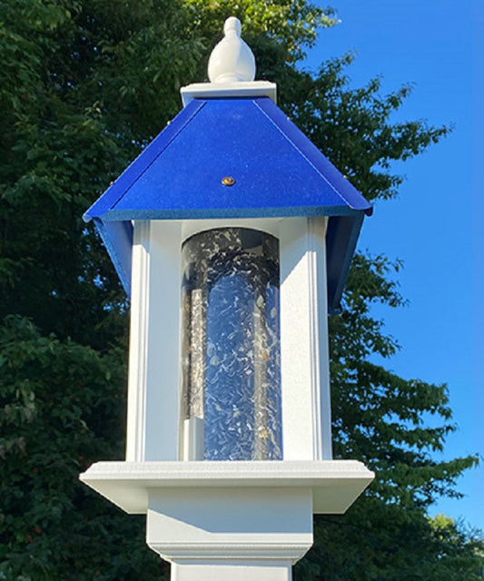 Pavilion Bird Feeder with Cobalt Blue Roof - BIRDLOVER