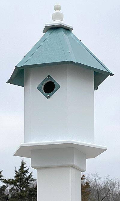 Sycamore Bird House with Verdigris Roof