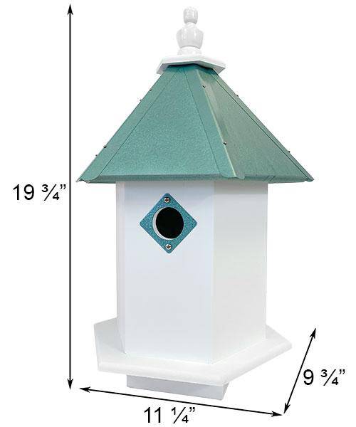 Sycamore Bird House with Verdigris Roof