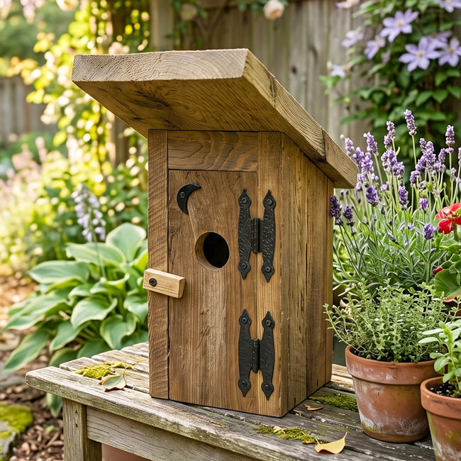 Amish Made Outhouse Rustic Birdhouse