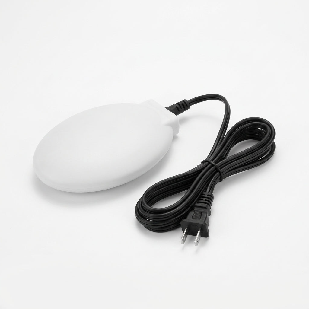 Thermostatically Controlled Submersible Bird Bath Heater De-Icer with 120V US Plug on pure white background - BIRDLOVER