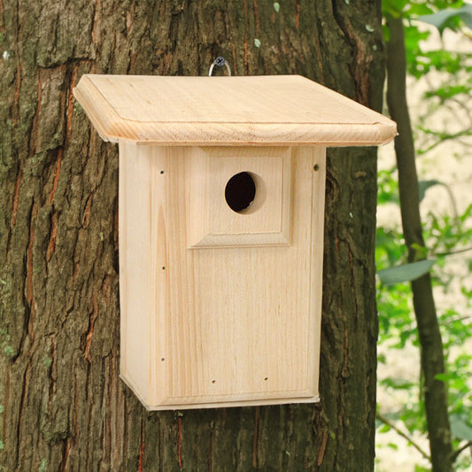 Classic Western Bluebird House with Extra Large Roof - BIRDLOVER
