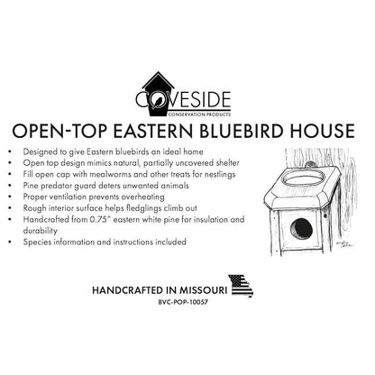 Open-Top Eastern Bluebird House