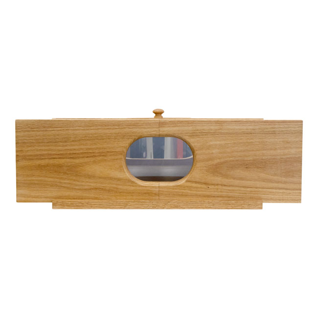 Panoramic In-House Bird Feeder with Mirrored Back
