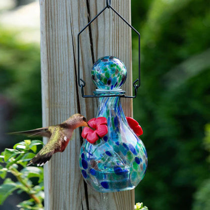 Solar LunaLite Vase Hummingbird Feeder, Saturn, 16 oz.