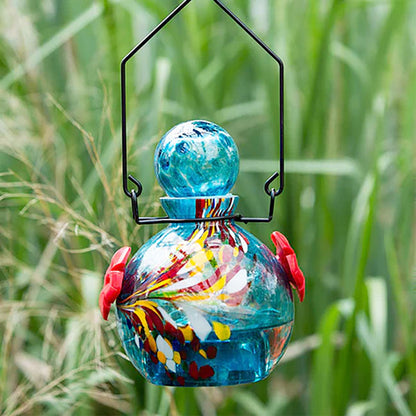 Solar LunaLite Globe Hummingbird Feeder, Blue, 16 oz.