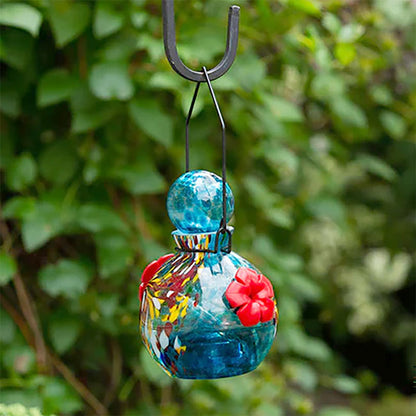 Solar LunaLite Globe Hummingbird Feeder, Blue, 16 oz.