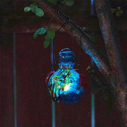 Solar LunaLite Globe Hummingbird Feeder, Blue, 16 oz.