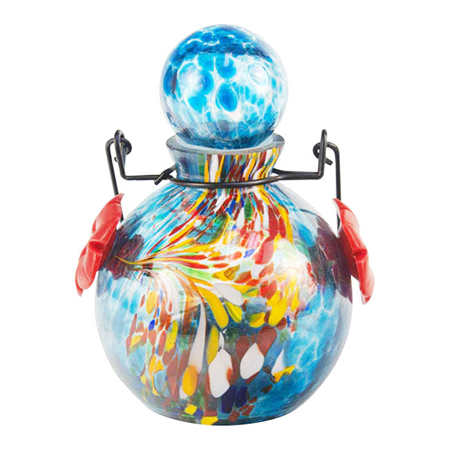 Solar LunaLite Globe Hummingbird Feeder, Blue, 16 oz.