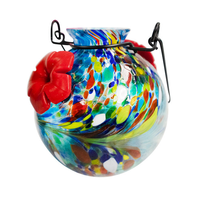 Solar LunaLite Globe Hummingbird Feeder, Blue, 16 oz.