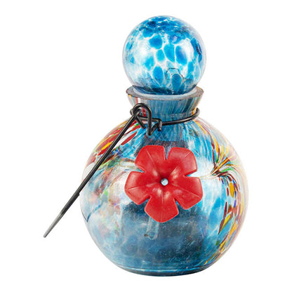 Solar LunaLite Globe Hummingbird Feeder, Blue, 16 oz.