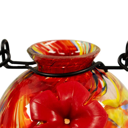 Solar LunaLite Globe Hummingbird Feeder, Red, 16oz.