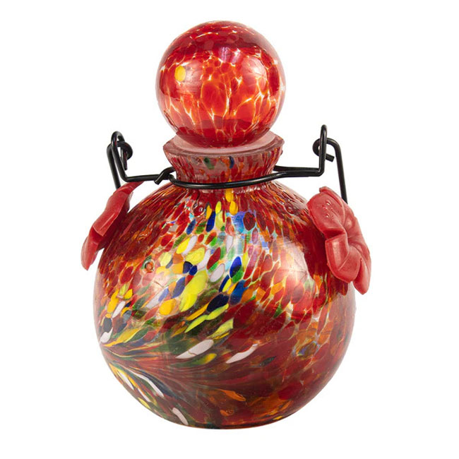 Solar LunaLite Globe Hummingbird Feeder, Red, 16oz.