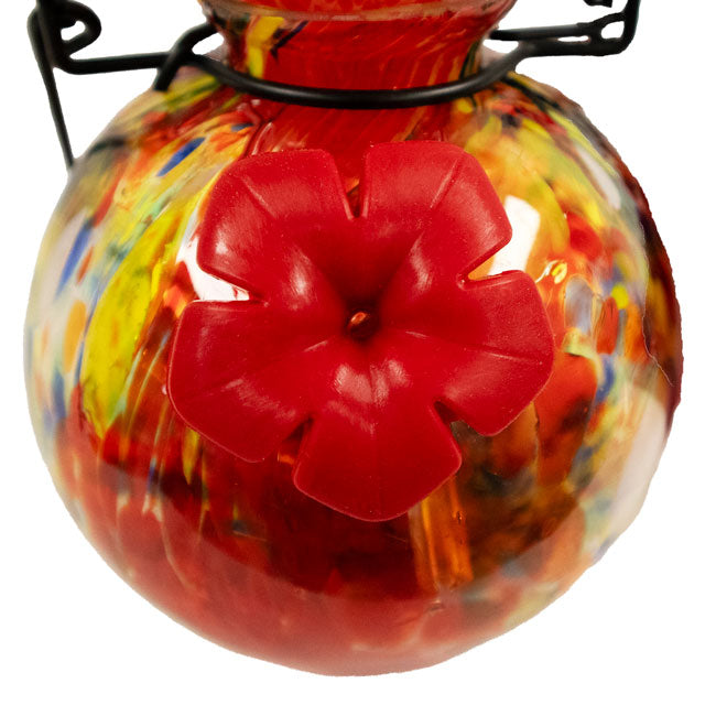 Solar LunaLite Globe Hummingbird Feeder, Red, 16oz.