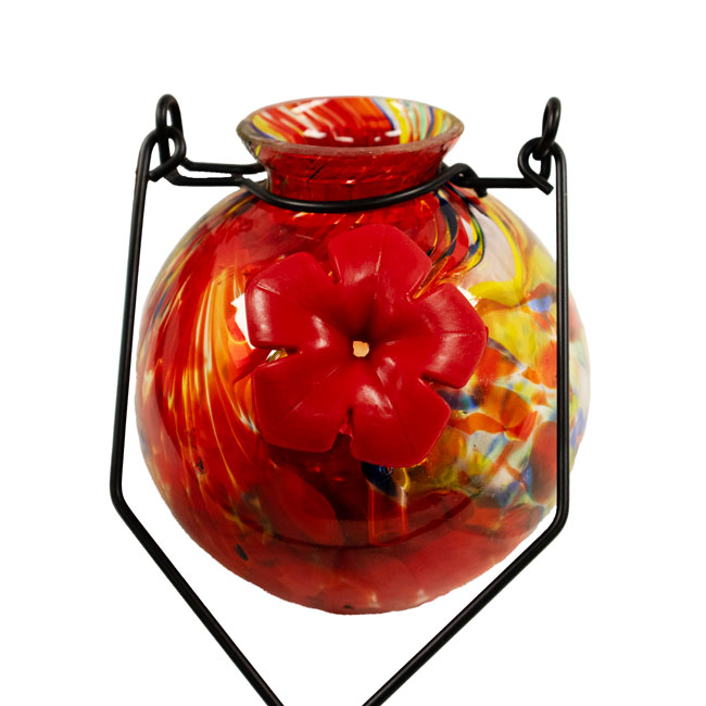 Solar LunaLite Globe Hummingbird Feeder, Red, 16oz.