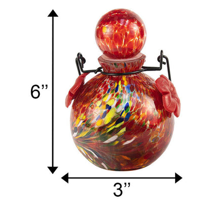 Solar LunaLite Globe Hummingbird Feeder, Red, 16oz.