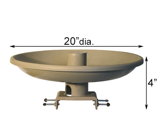 Farm Innovators All Seasons Bird Bath with Deck Mount - BIRDLOVER