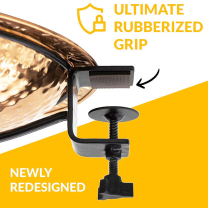 Deck Mount Copper Bird Bath, 13.5"