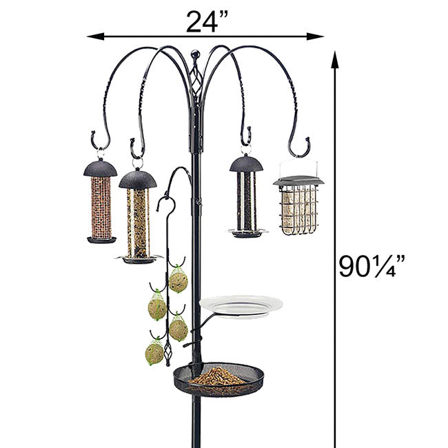 Premium Wild Bird Feeding Station Kit, Black, 7'6"