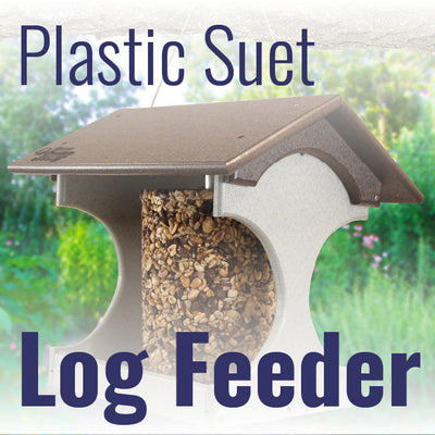 Recycled Plastic Suet Log Feeder - BIRDLOVER