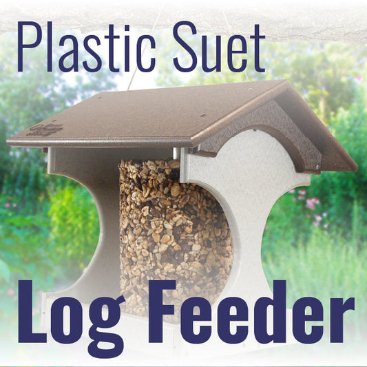 Recycled Plastic Suet Log Feeder - BIRDLOVER
