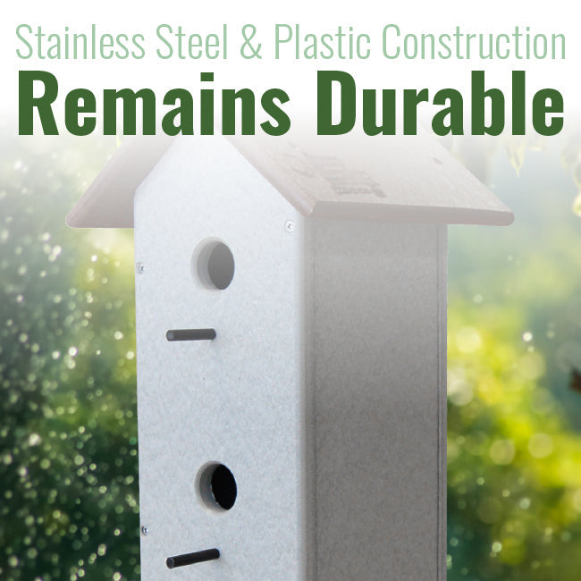 Recycled Plastic Triple Wren House, Vertical