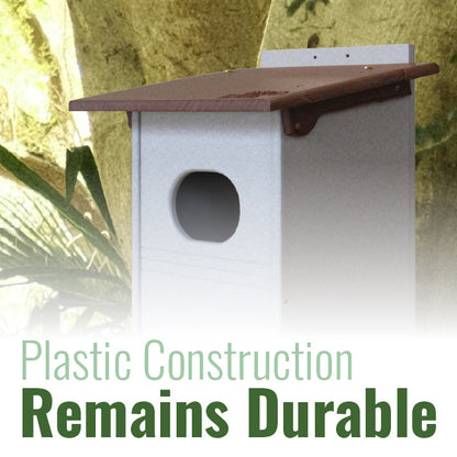 Recycled Plastic Wood Duck House, Brown and Gray