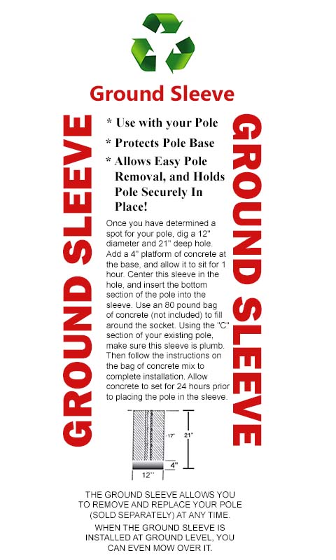 Ground Sleeve for Tri-Tel Poles