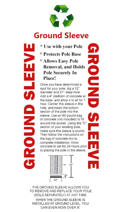 Ground Sleeve for Tri-Tel Poles