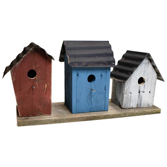 Patriotic Union Trio Bird House - BIRDLOVER