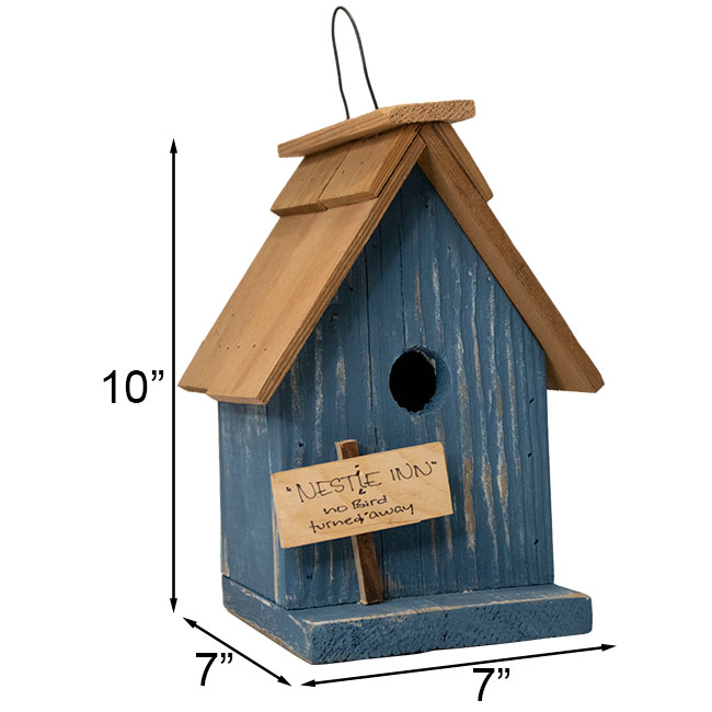 Nestle Inn Bird House, Blue