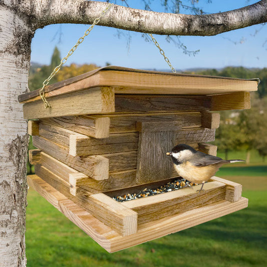 Franklin Log Cabin Feeder - BIRDLOVER