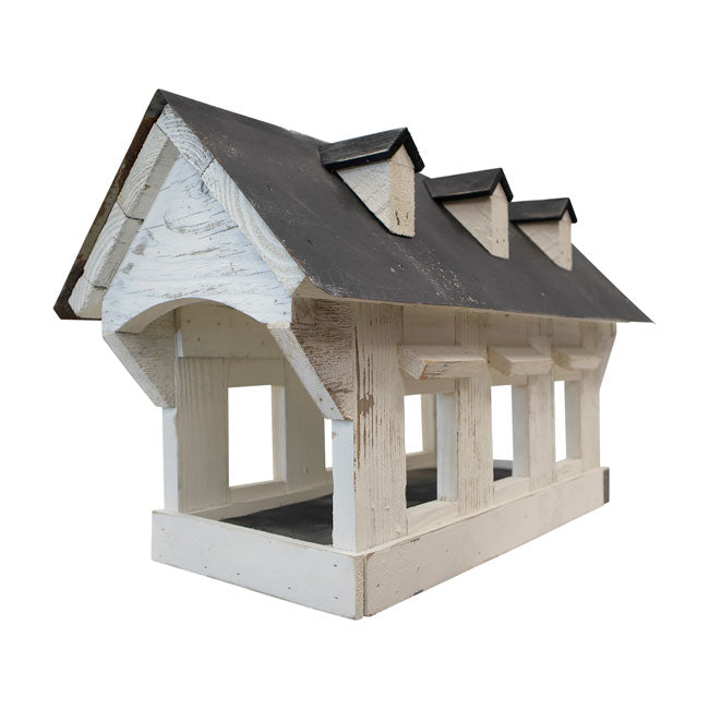 Bird In Hand Amish Willow Hill Covered Bridge Feeder, White