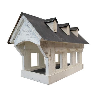 Bird In Hand Amish Willow Hill Covered Bridge Feeder, White