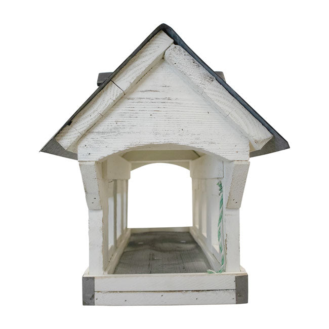 Bird In Hand Amish Willow Hill Covered Bridge Feeder, White