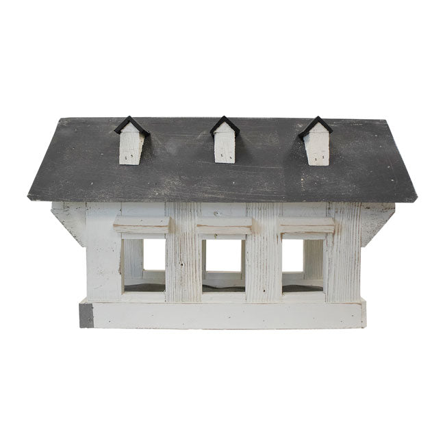 Bird In Hand Amish Willow Hill Covered Bridge Feeder, White