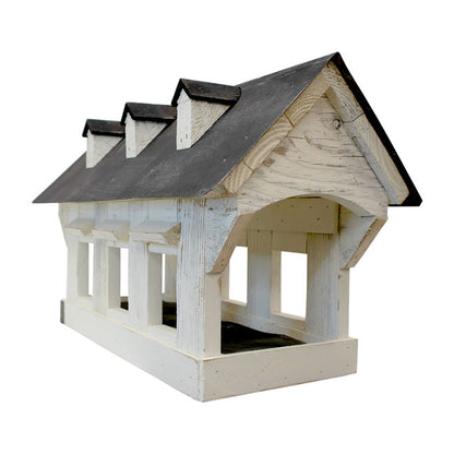 Bird In Hand Amish Willow Hill Covered Bridge Feeder, White