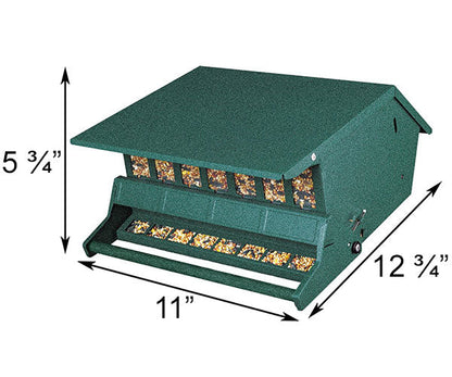 Bird's Choice Squirrel Proof Bird Feeder, Green