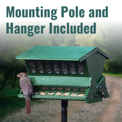 Absolute II Double Sided Bird Feeder with Pole & Hanger - BIRDLOVER