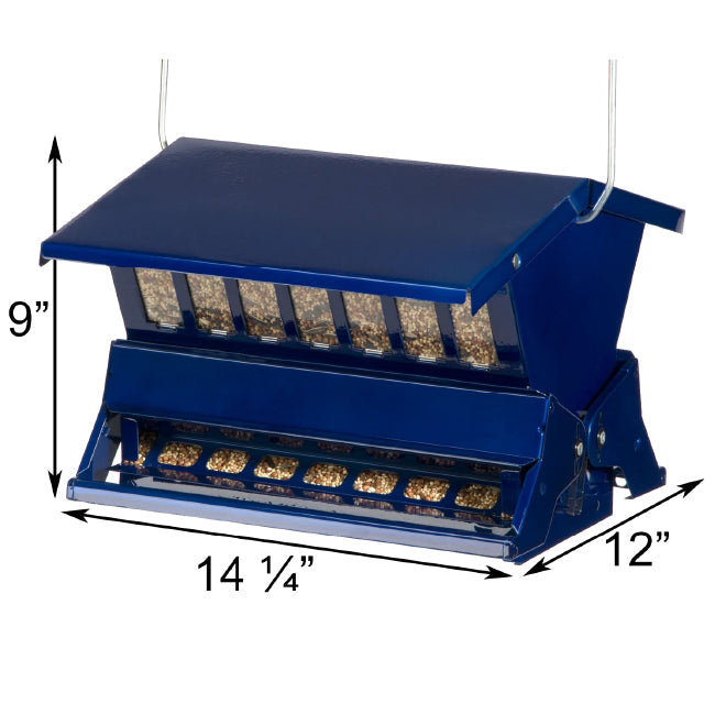 Absolute II Double Sided Squirrel Resistant Electric Blue Bird Feeder - BIRDLOVER