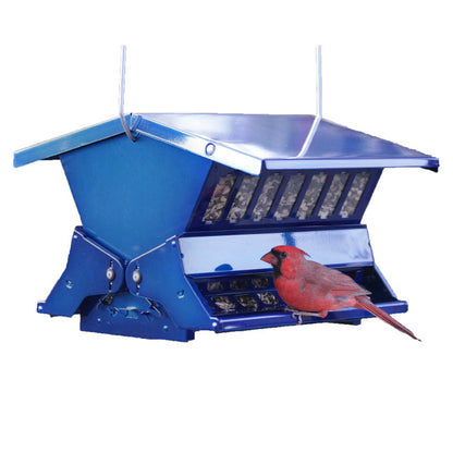 Absolute II Double Sided Squirrel Resistant Electric Blue Bird Feeder - BIRDLOVER