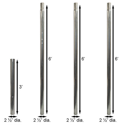 Heritage Farms Purple Martin Quad Pod Pole System, Gray, 14'