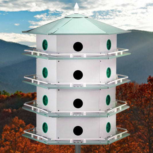 Purple Martin Deluxe Aluminum House, 24 Rooms - BIRDLOVER
