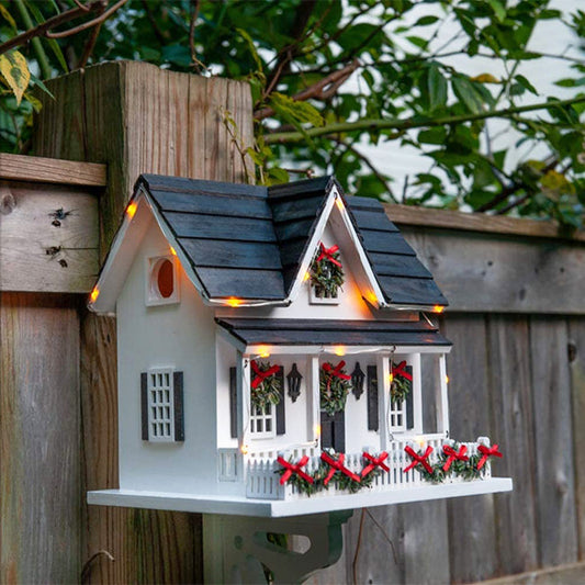 Holiday Bird House with LEDs - BIRDLOVER