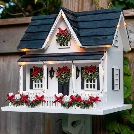 Holiday Bird House with LEDs - BIRDLOVER