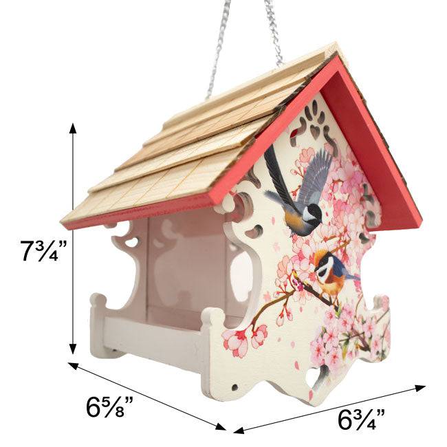 Love Nest Bird Feeder, Cherry Blossom/Chickadee