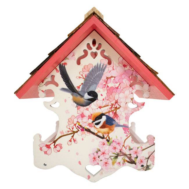 Love Nest Bird Feeder, Cherry Blossom/Chickadee