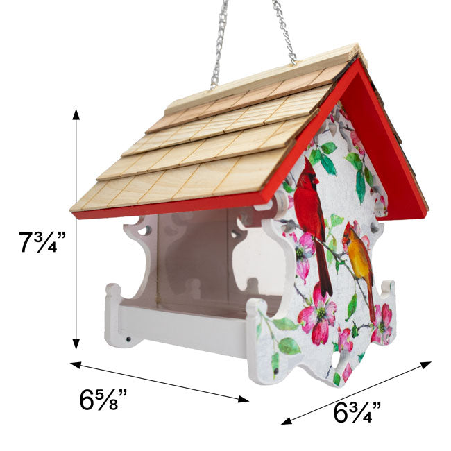 Love Nest Bird Feeder, Cardinals & Dogwood