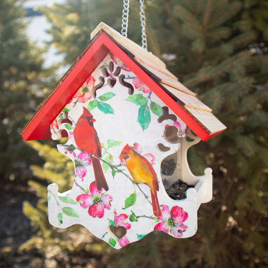 Love Nest Bird Feeder, Cardinals and Dogwood - BIRDLOVER